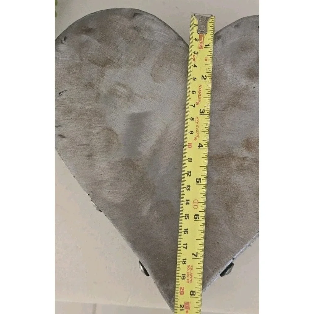 Large Heart Shaped Silver Metal Trinket Box Industrial Nuts & Bolts‎ Rustic